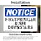 Signmission Fire Sprinkler Riser Downstairs OSHA Notice Sign, Vinyl Decal, 14in W x 10in L, 2PK OS-2PACK-NS-D-1014-L-12675 - alternate 5